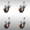 Service Caster 3 Inch SS High Temp Glass Filled Nylon Swivel 12mm Threaded Stem Caster Set SCC-SSTS20S314-GFNSHT-M1215-4 - alternate 2